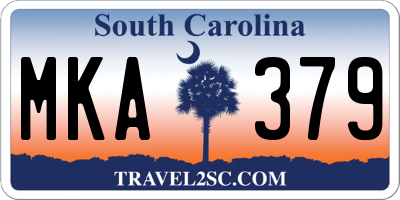 SC license plate MKA379