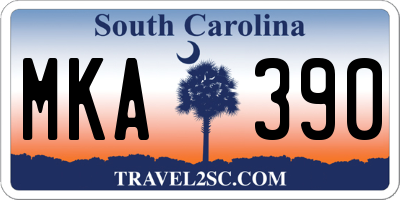 SC license plate MKA390
