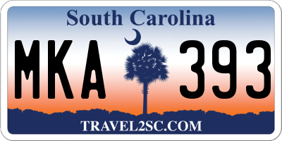 SC license plate MKA393
