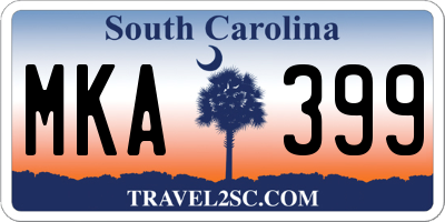 SC license plate MKA399