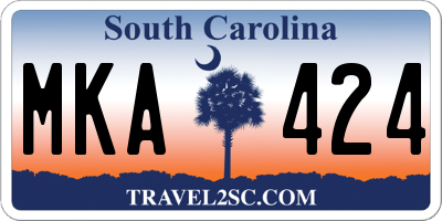 SC license plate MKA424