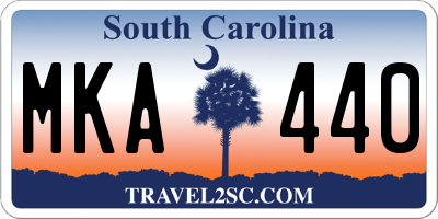 SC license plate MKA440