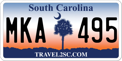 SC license plate MKA495