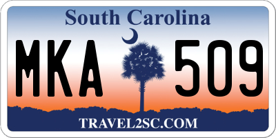 SC license plate MKA509