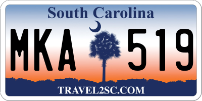 SC license plate MKA519