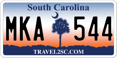 SC license plate MKA544