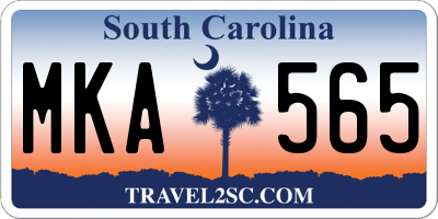 SC license plate MKA565