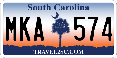 SC license plate MKA574