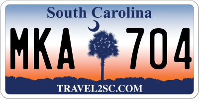 SC license plate MKA704