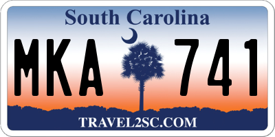 SC license plate MKA741