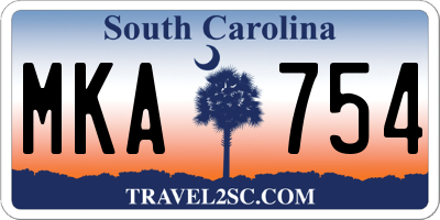 SC license plate MKA754