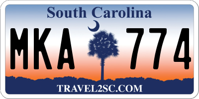 SC license plate MKA774