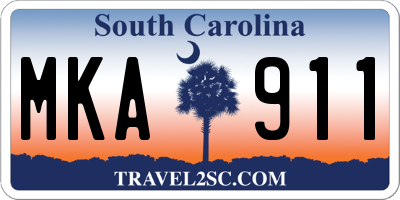 SC license plate MKA911
