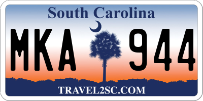 SC license plate MKA944