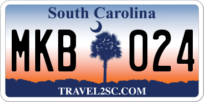 SC license plate MKB024