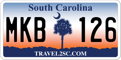 SC license plate MKB126