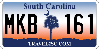 SC license plate MKB161