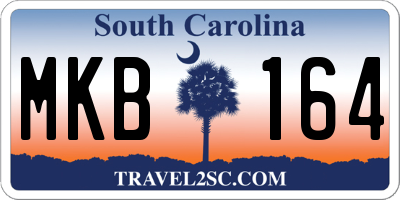 SC license plate MKB164