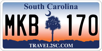 SC license plate MKB170