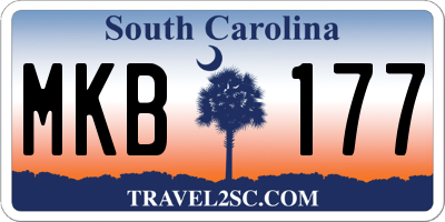 SC license plate MKB177