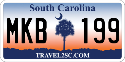 SC license plate MKB199