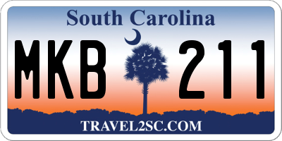 SC license plate MKB211
