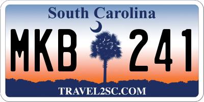 SC license plate MKB241