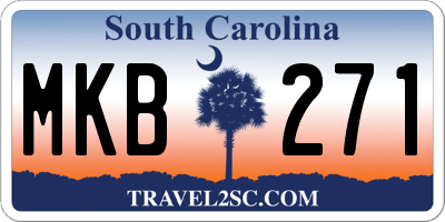 SC license plate MKB271