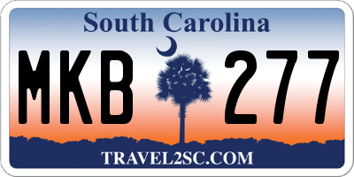 SC license plate MKB277