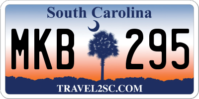 SC license plate MKB295