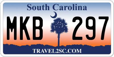 SC license plate MKB297