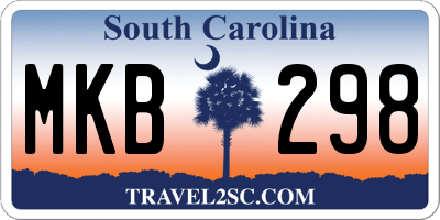 SC license plate MKB298