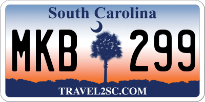 SC license plate MKB299