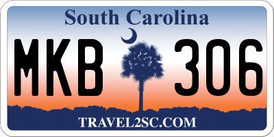 SC license plate MKB306