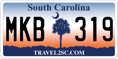 SC license plate MKB319