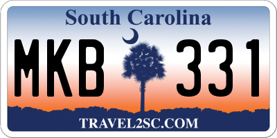 SC license plate MKB331