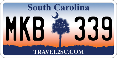 SC license plate MKB339