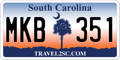 SC license plate MKB351