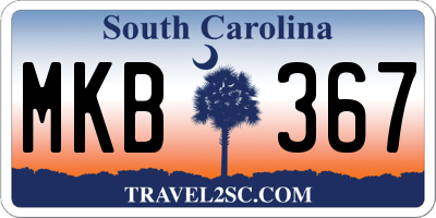 SC license plate MKB367
