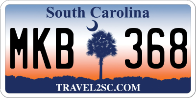 SC license plate MKB368