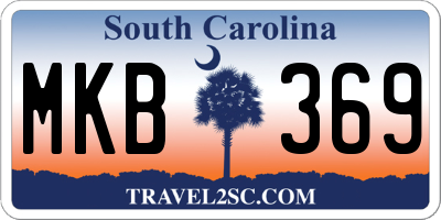 SC license plate MKB369