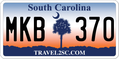 SC license plate MKB370