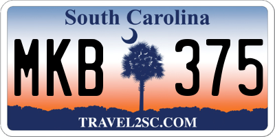 SC license plate MKB375