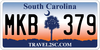 SC license plate MKB379