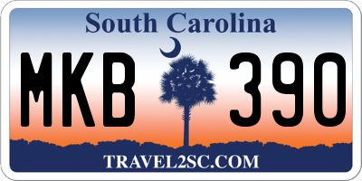 SC license plate MKB390