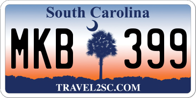 SC license plate MKB399
