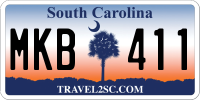 SC license plate MKB411