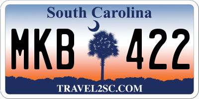 SC license plate MKB422