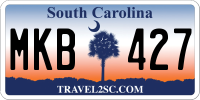 SC license plate MKB427