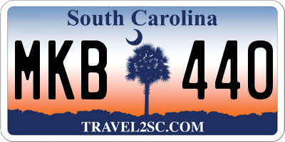 SC license plate MKB440